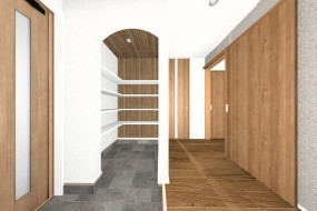 D棟　内観パース　玄関ホール