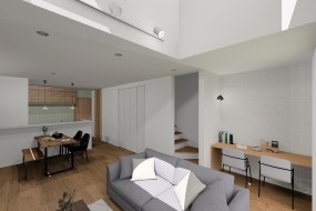 D棟　内観パース　リビング