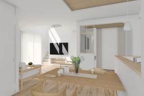 C棟　内観パース（リビング方向）